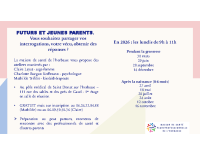 Dates ateliers FUTURS et JEUNES PARENTS
