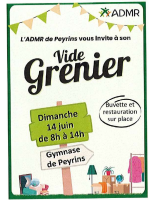 Affiche Vide grenier ADMR Peyrins-14juin26